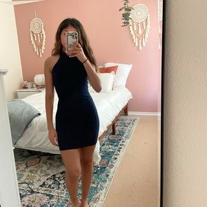Navy blue bodycon dress